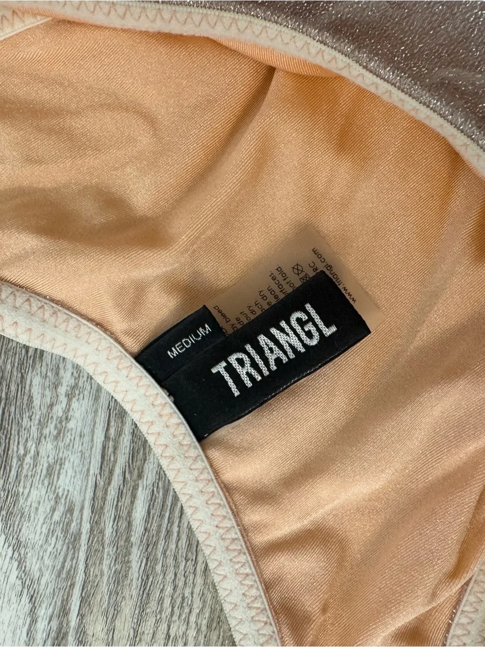 triangl swimwear Rose Gold Shimmer Bikini Set